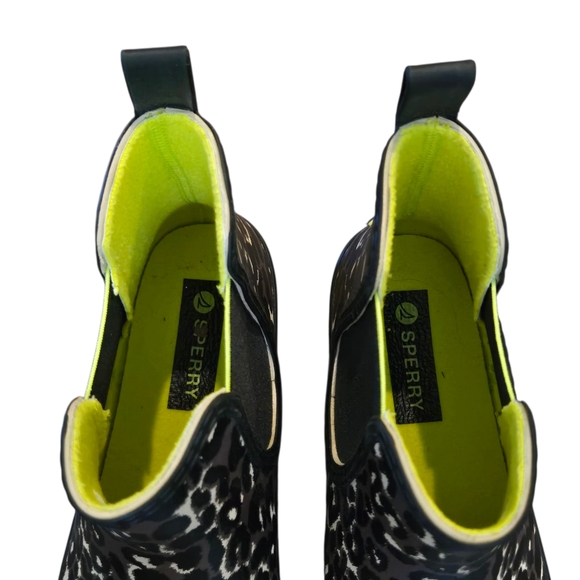 Sperry Women's Size 10 Torrent Rubber Leaopard Chelsea Rain Boots  STS89005 - Picture 5 of 8